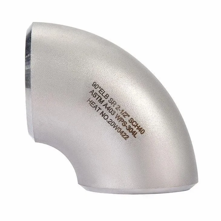 90 laipsnių nerūdijančio plieno alkūnė